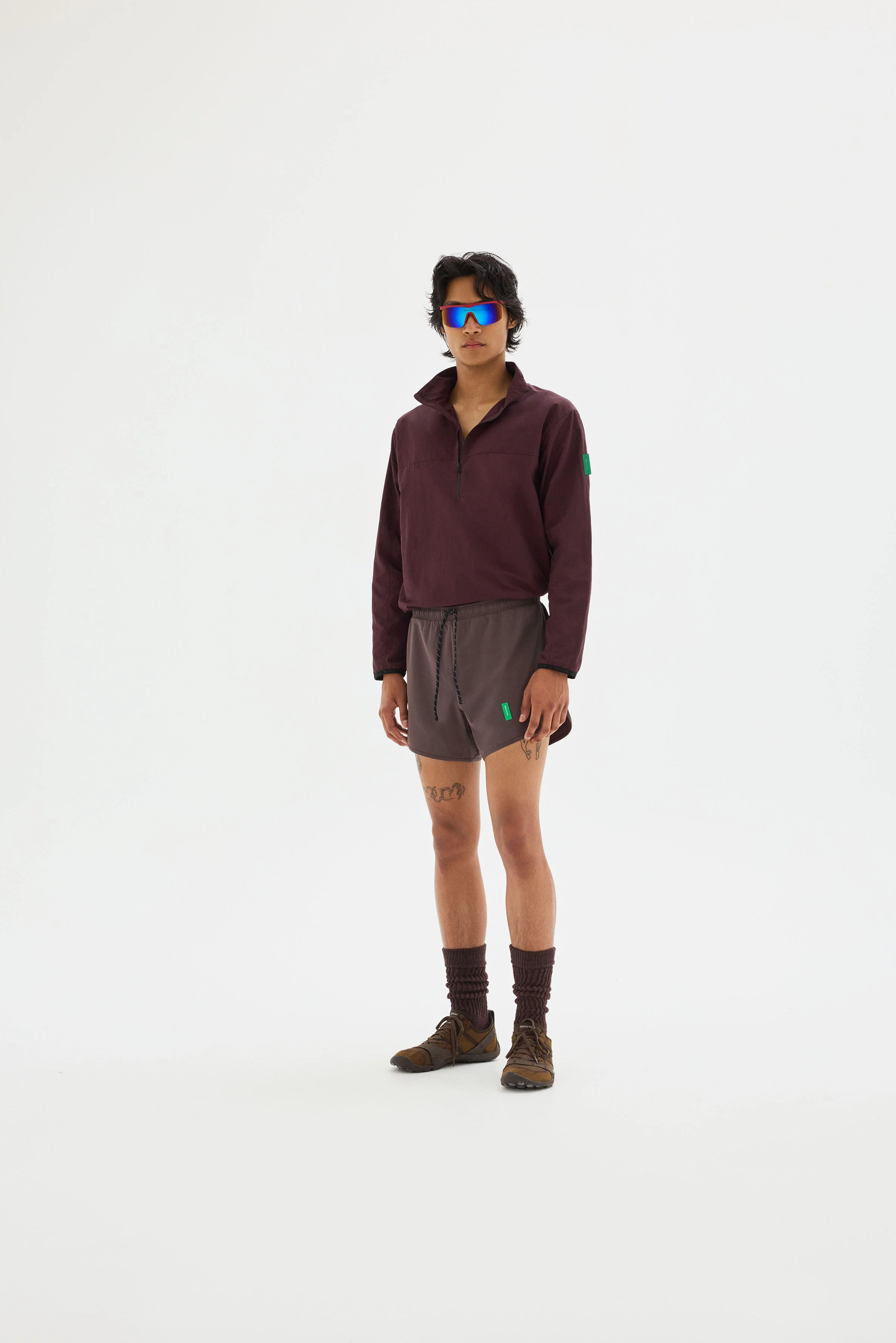 5" Training Shorts, Dark Taupe - Image 3