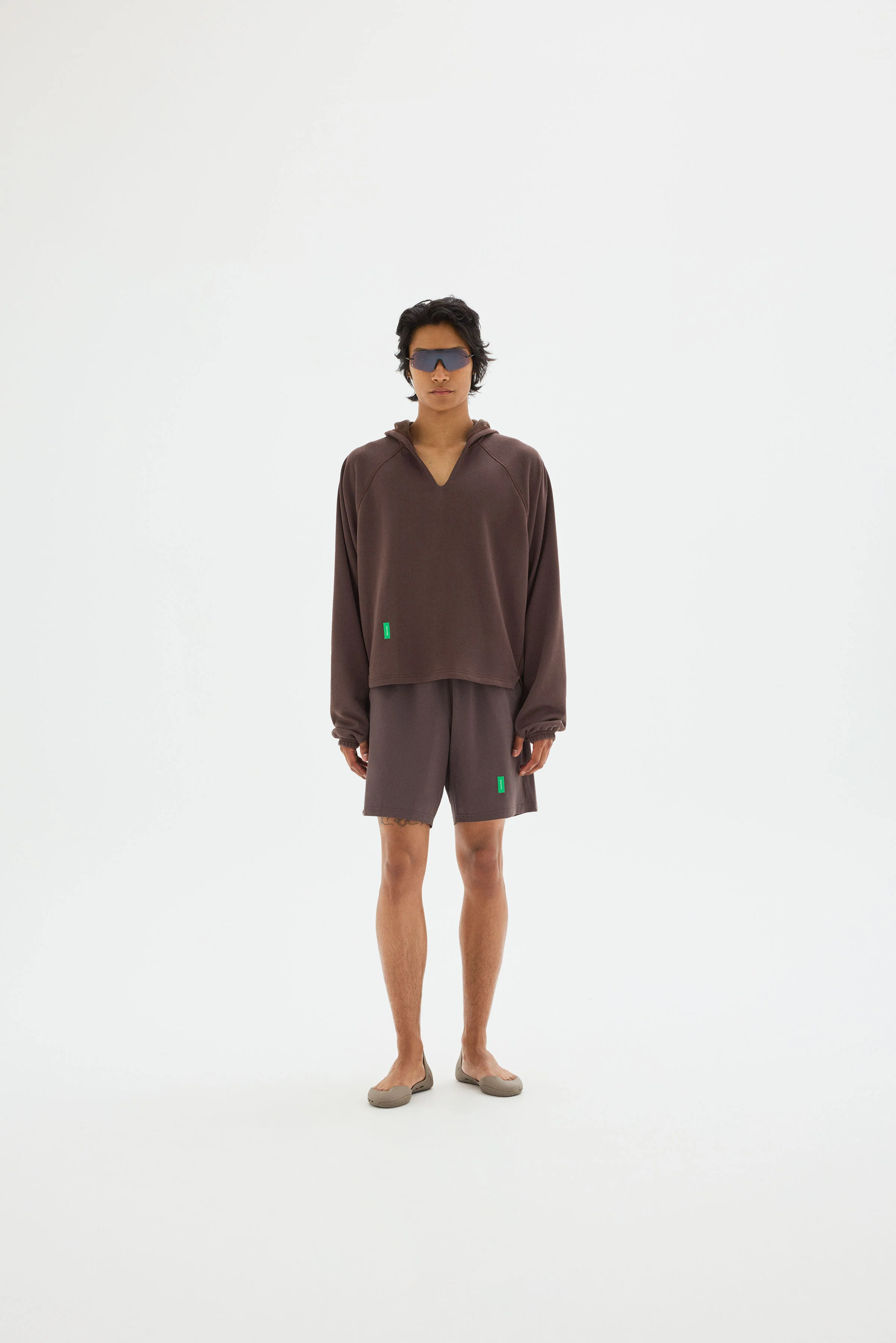 9" Training Shorts, Dark Taupe - Image 3