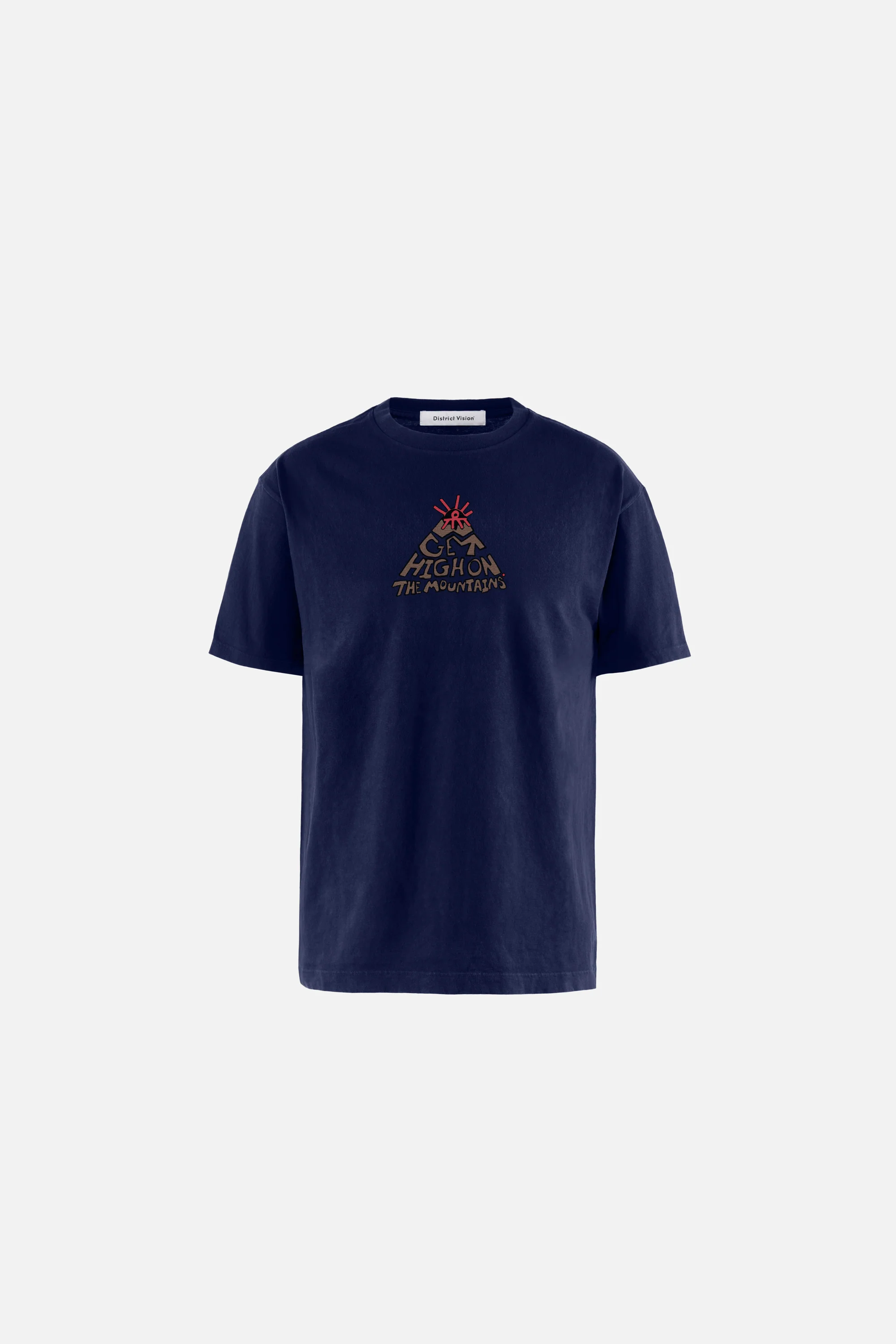 California Cotton Tee, Mountains Vintage Navy