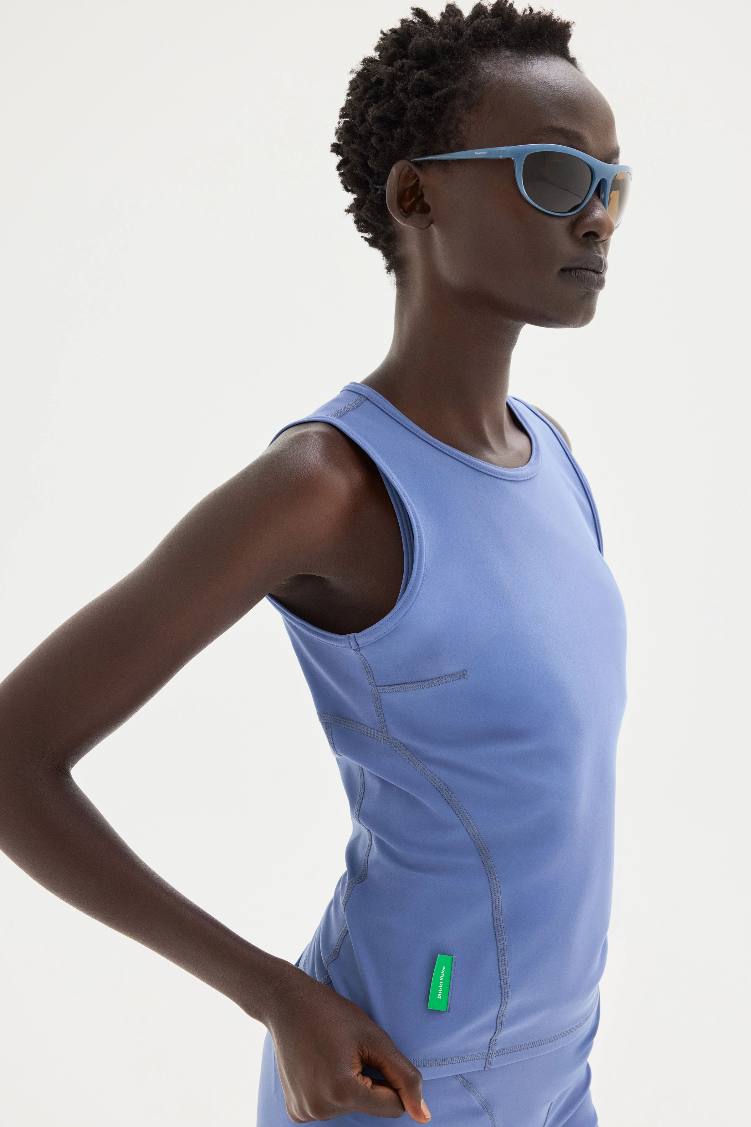 Fitted Training Tank Top, Race Blue - Image 3