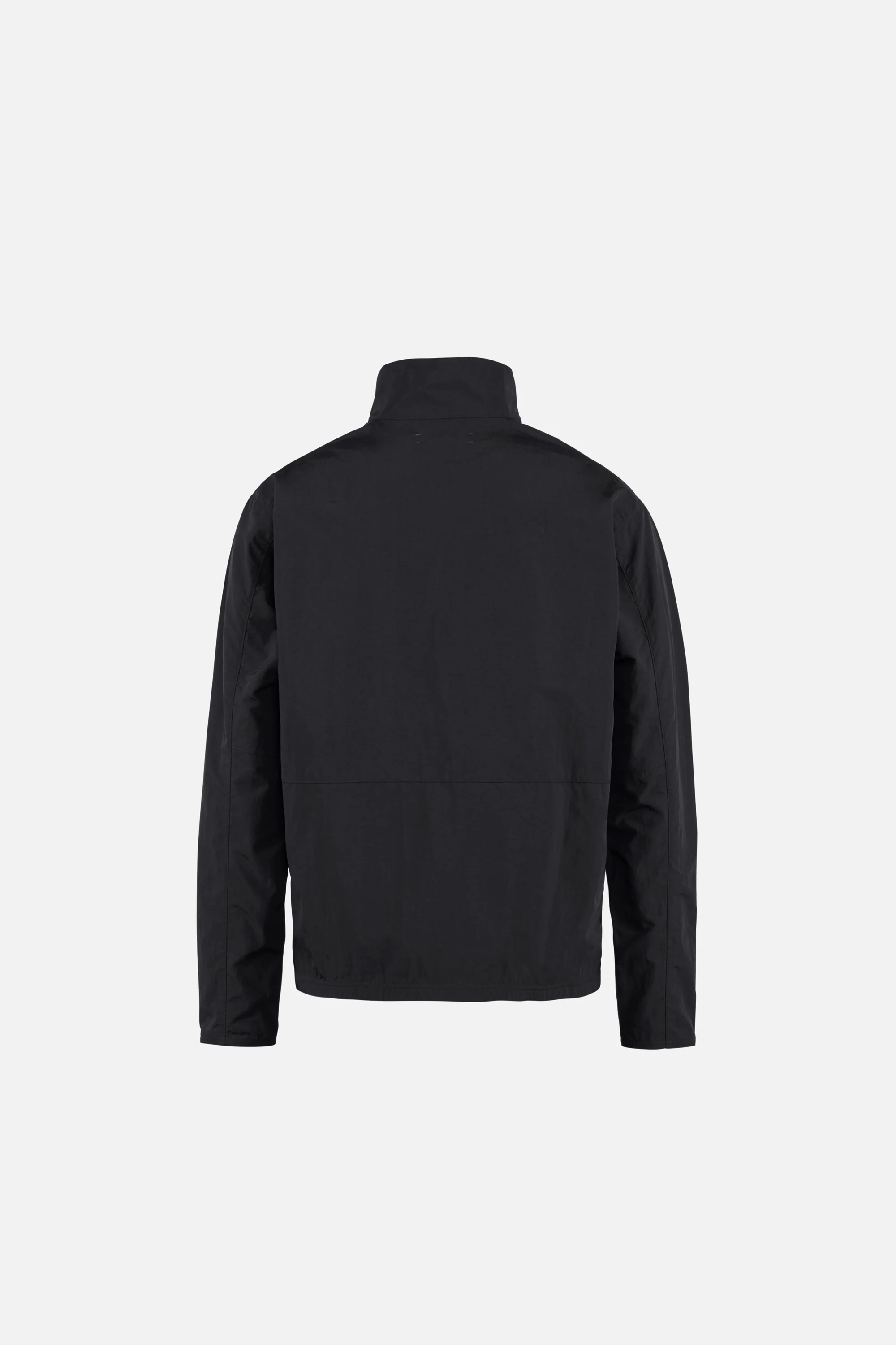 Half-Zip Nylon Windbreaker, Black - Image 2