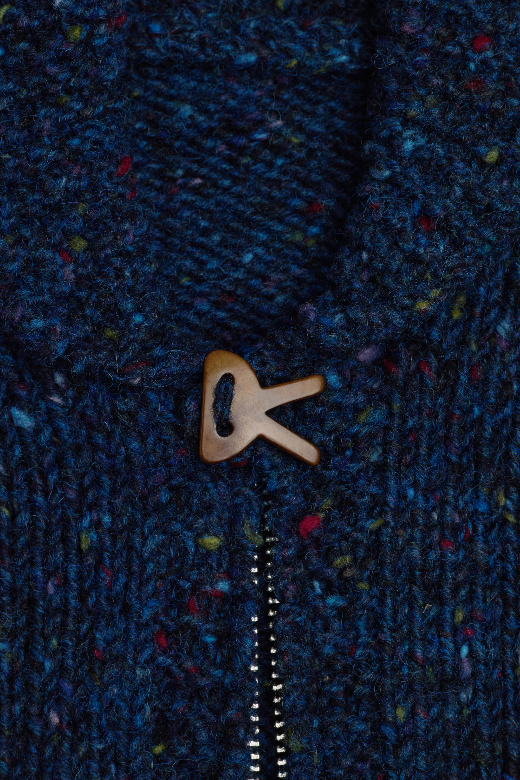 Kilcarra Wool Cardigan, Midnight Tweed - Image 6