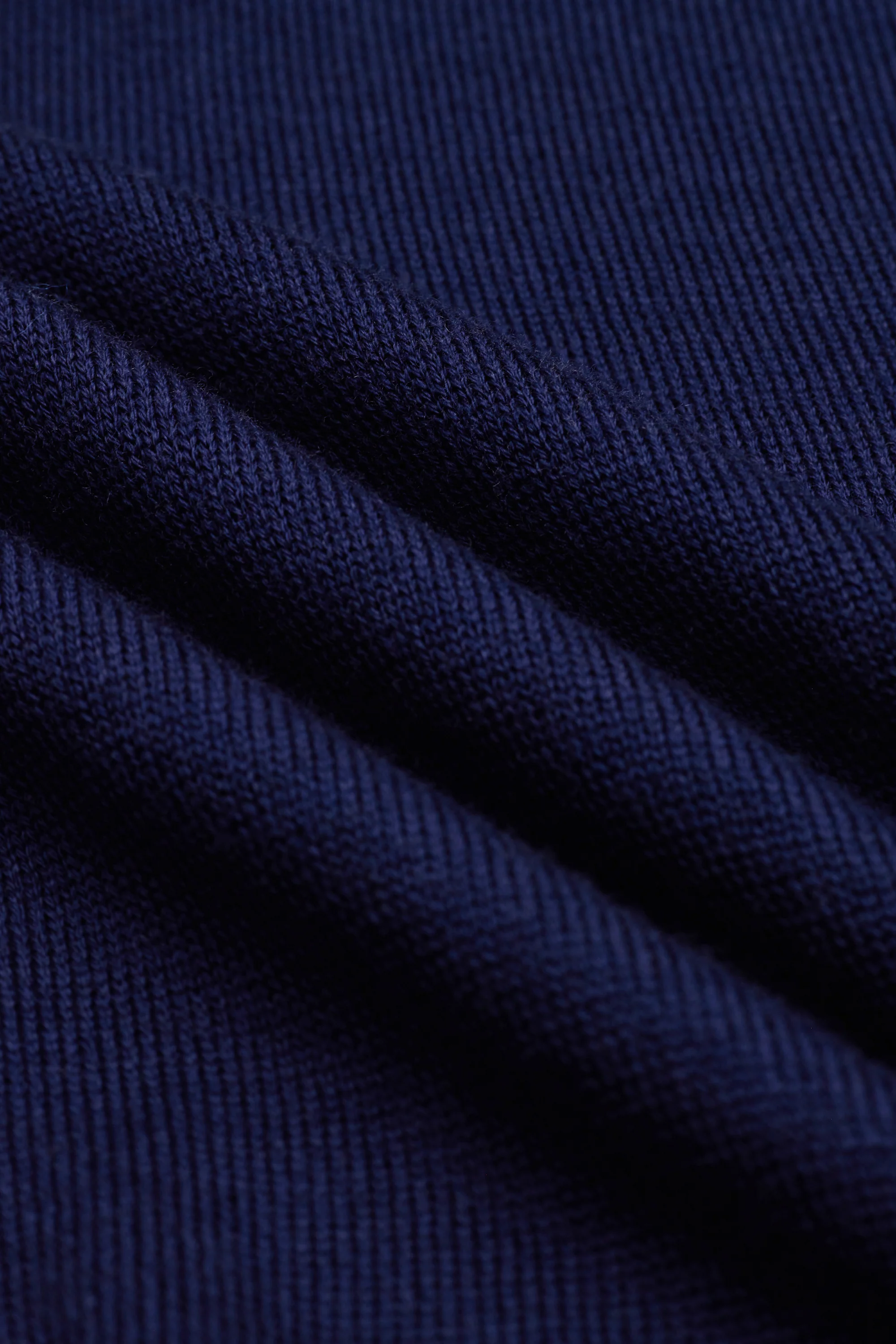 Merino Wool Quarter Zip Sweater, Navy - Image 6