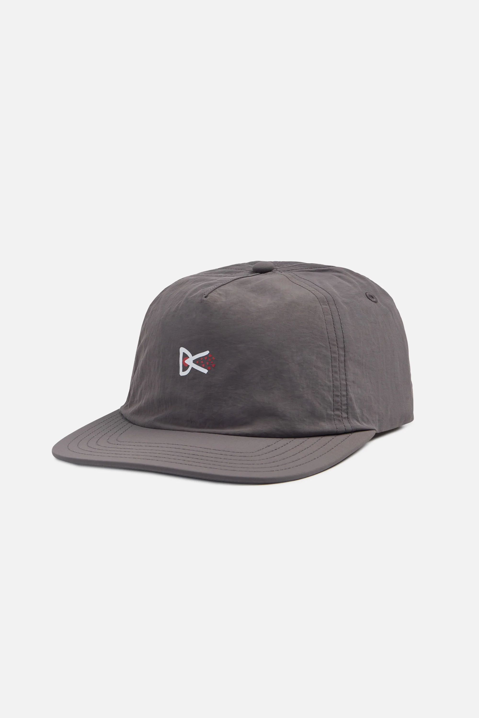 Paneled Nylon Hat, Carbon