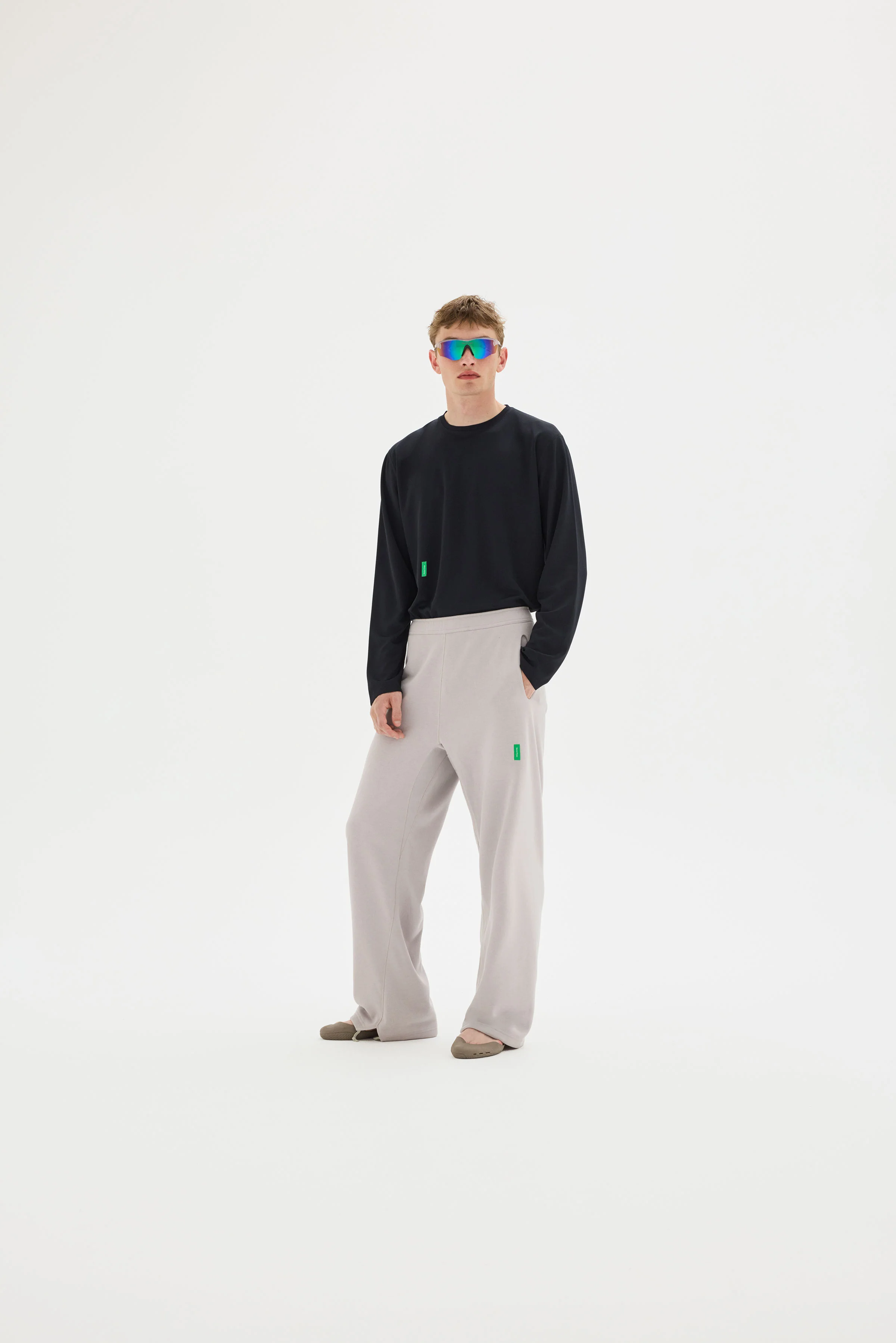 Quick-Dry Boxy Long Sleeve Tee, Black - Image 3