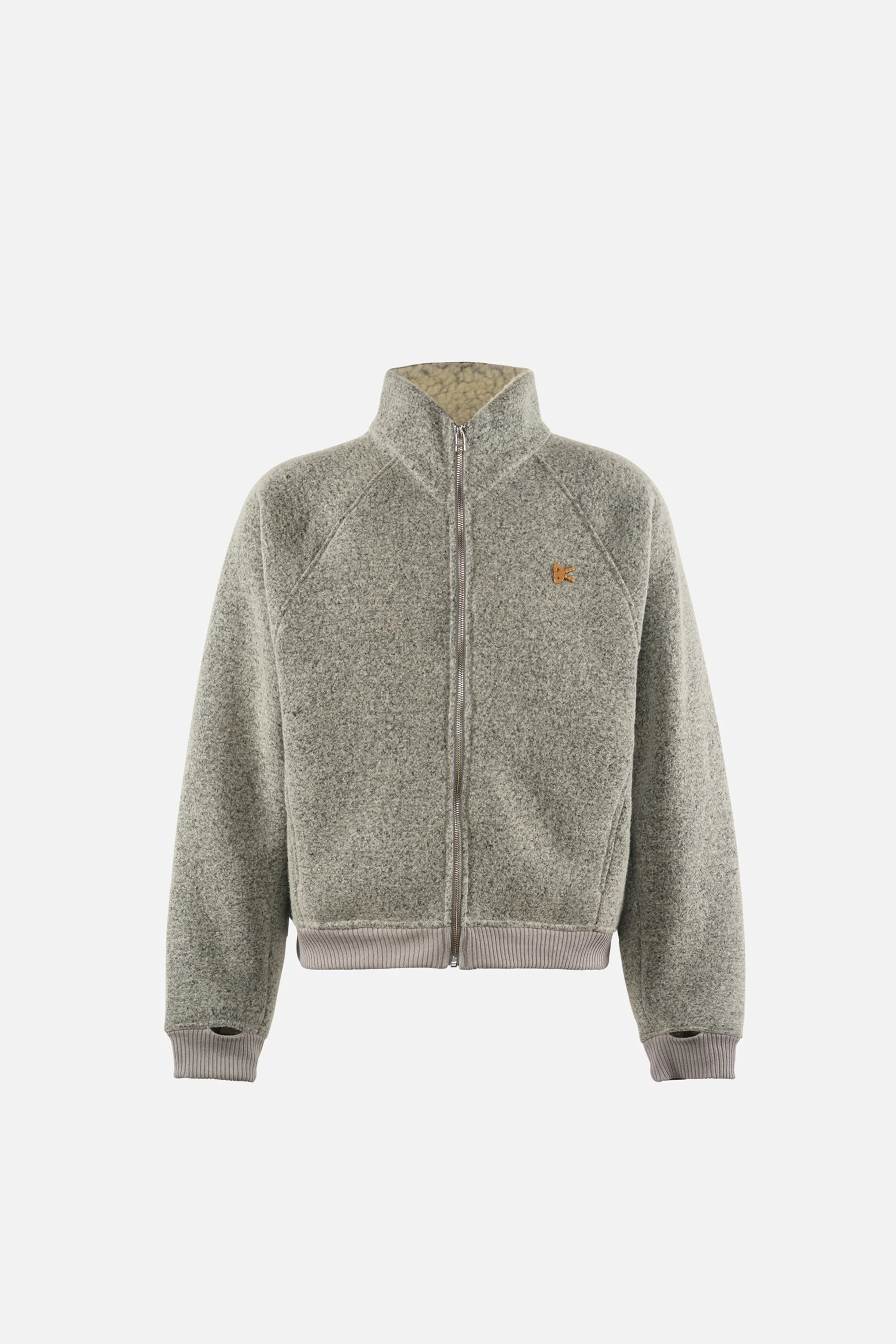 Reverse High Loft Fleece, Light Melange