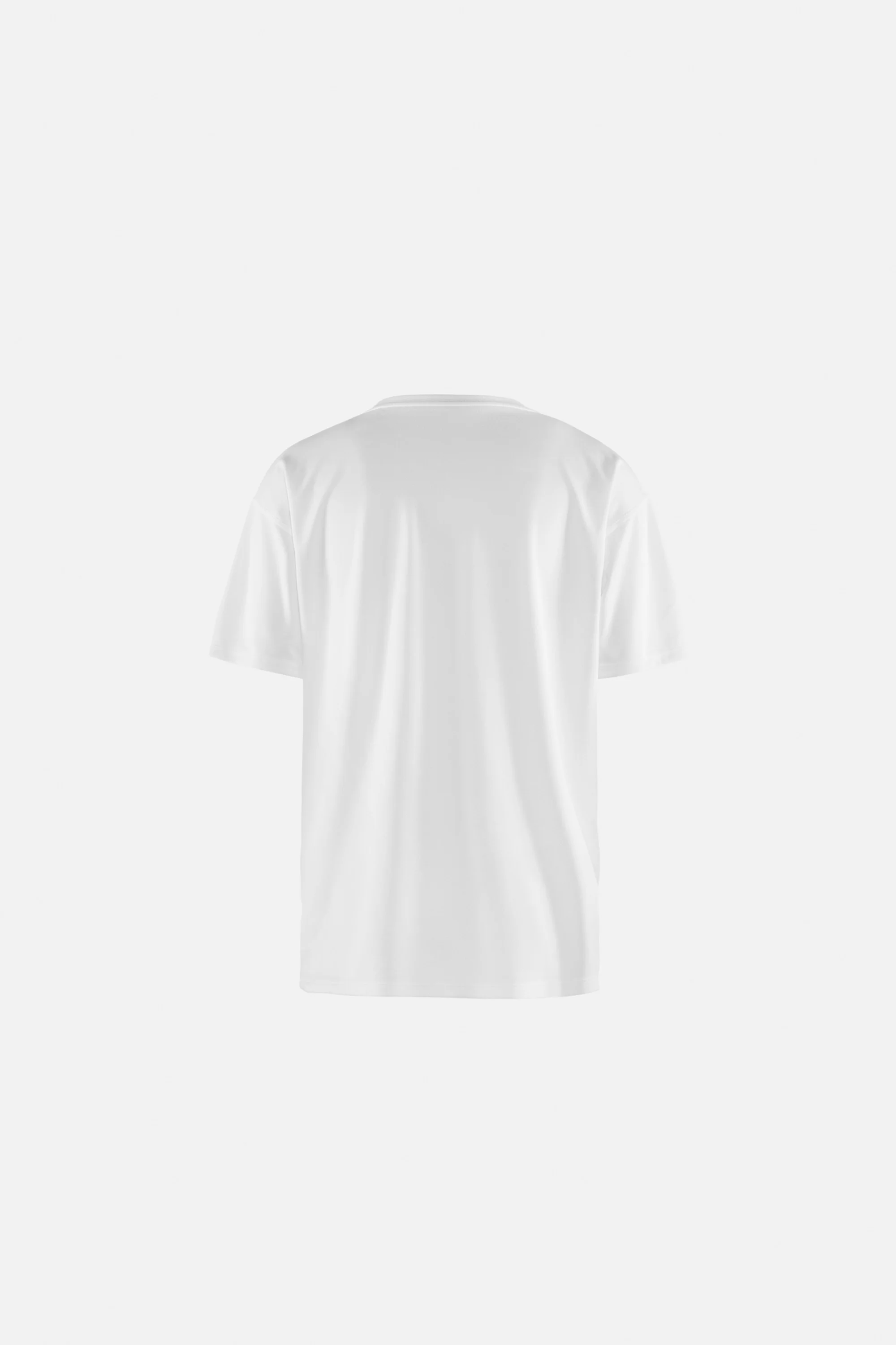 Short Sleeve Boxy Training Tee, White - Image 2