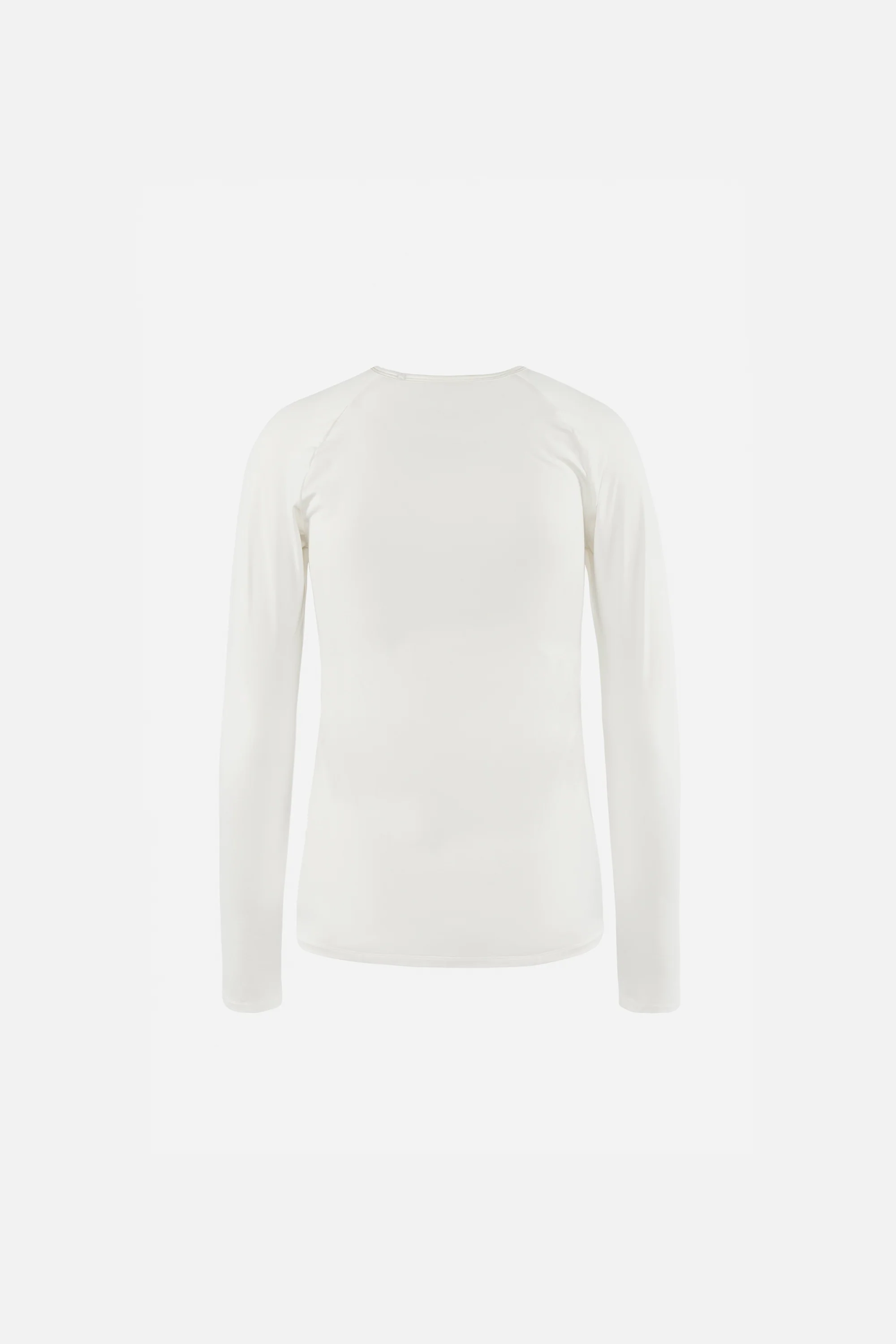 Ultralight Aloe Long Sleeve Fitted Tee, Lunar White - Image 2
